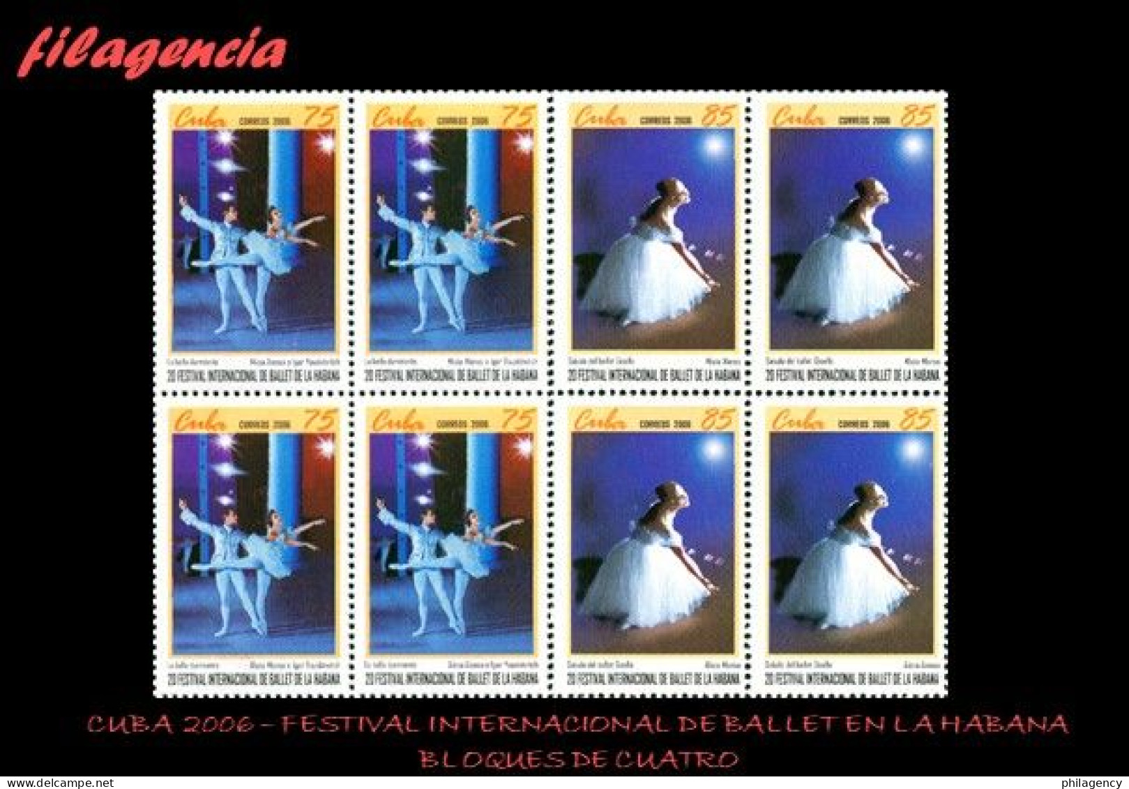 CUBA. BLOQUES DE CUATRO. 2006-27 XX FESTIVAL INTERNACIONAL DE BALLET EN LA HABANA - Unused Stamps