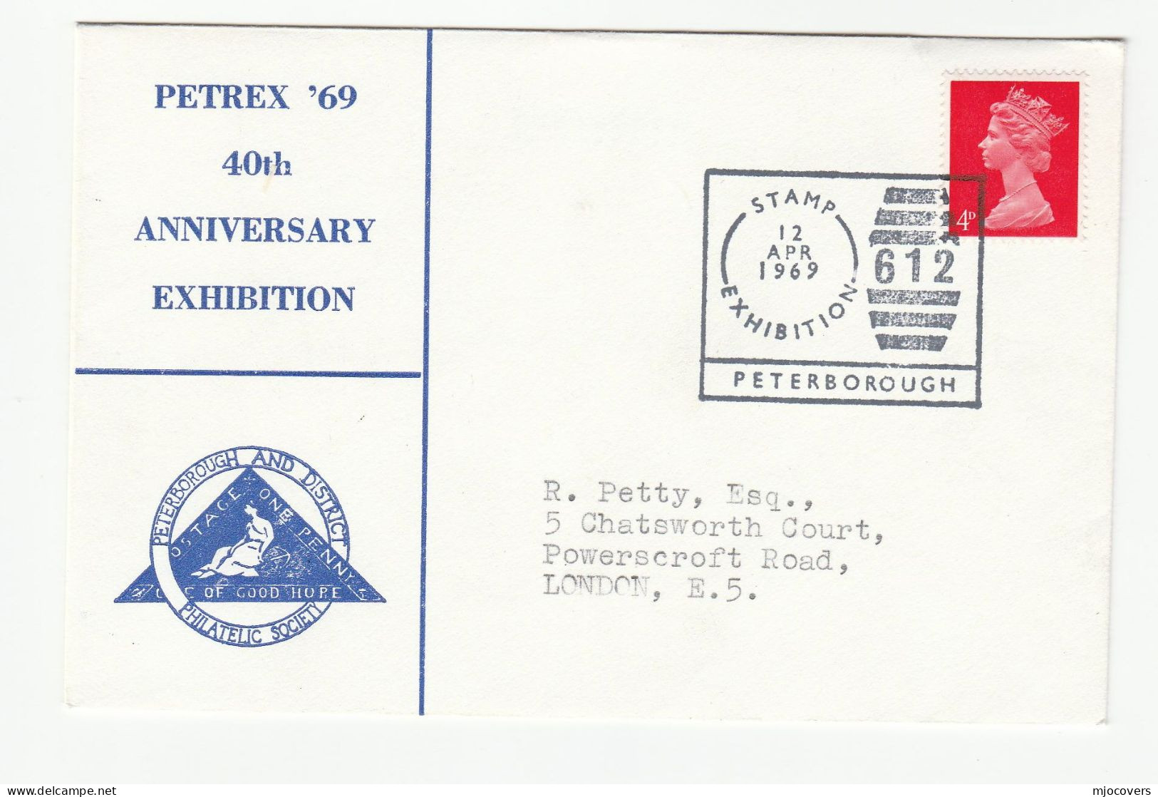 CAPE Of GOOD HOPE Triangle Stamp Illus On PETERBOROUGH Exhibition  1969 COVER Gb - Exposiciones Filatélicas