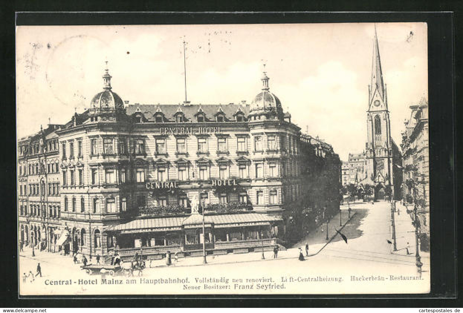 AK Mainz, Central Hotel Am Hauptbahnhof, Inh. Franz Seyfried  - Mainz