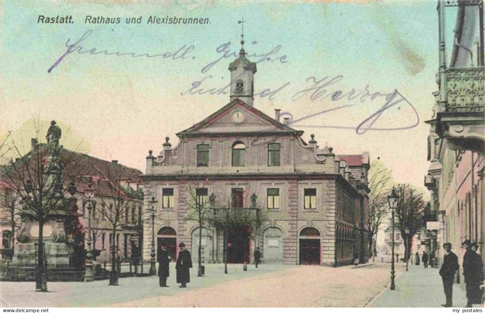 73972917 RASTATT Rathaus Und Alexisbrunnen - Rastatt