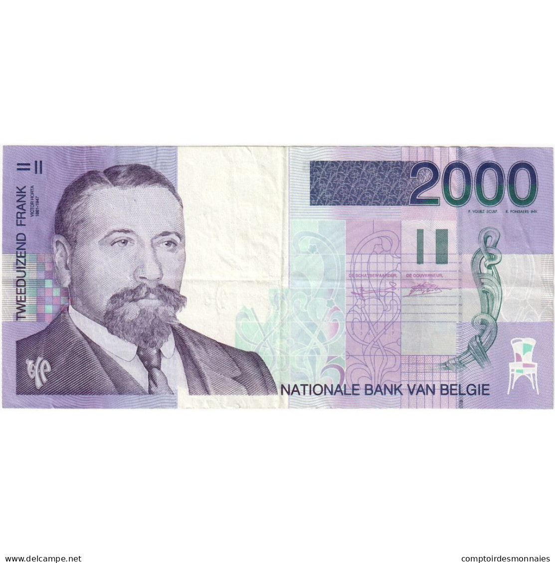 Belgique, 2000 Francs, TTB - 2000 Francos
