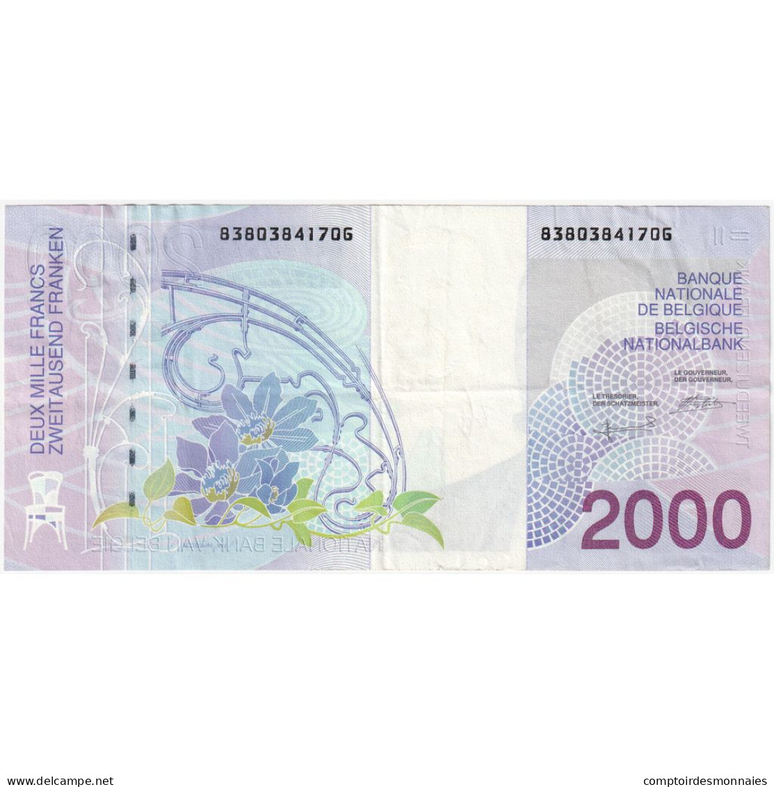 Belgique, 2000 Francs, TTB - 2000 Francs