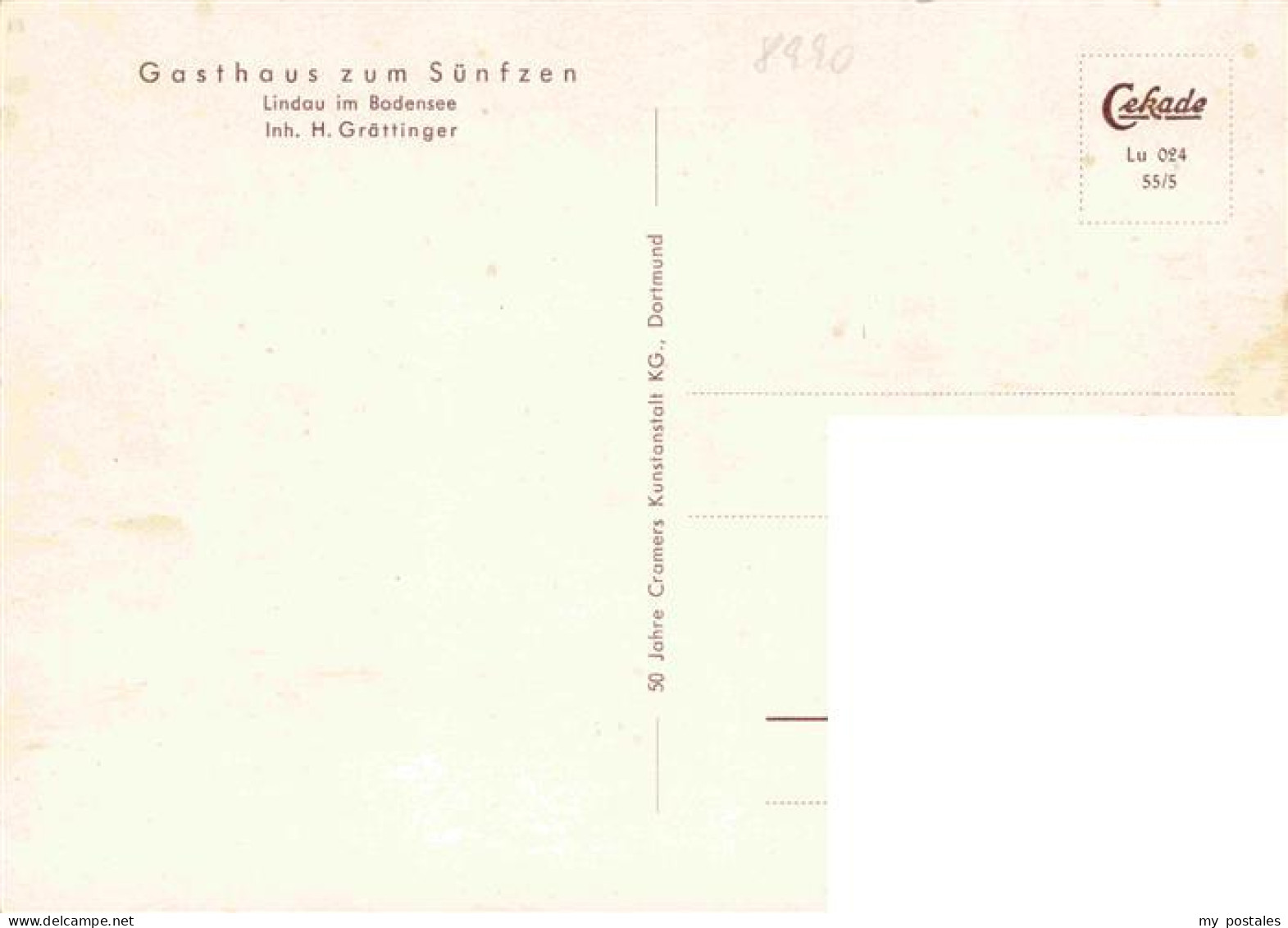 73972784 LINDAU__Bodensee Gasthaus Zum Suenfzen Wappen - Lindau A. Bodensee