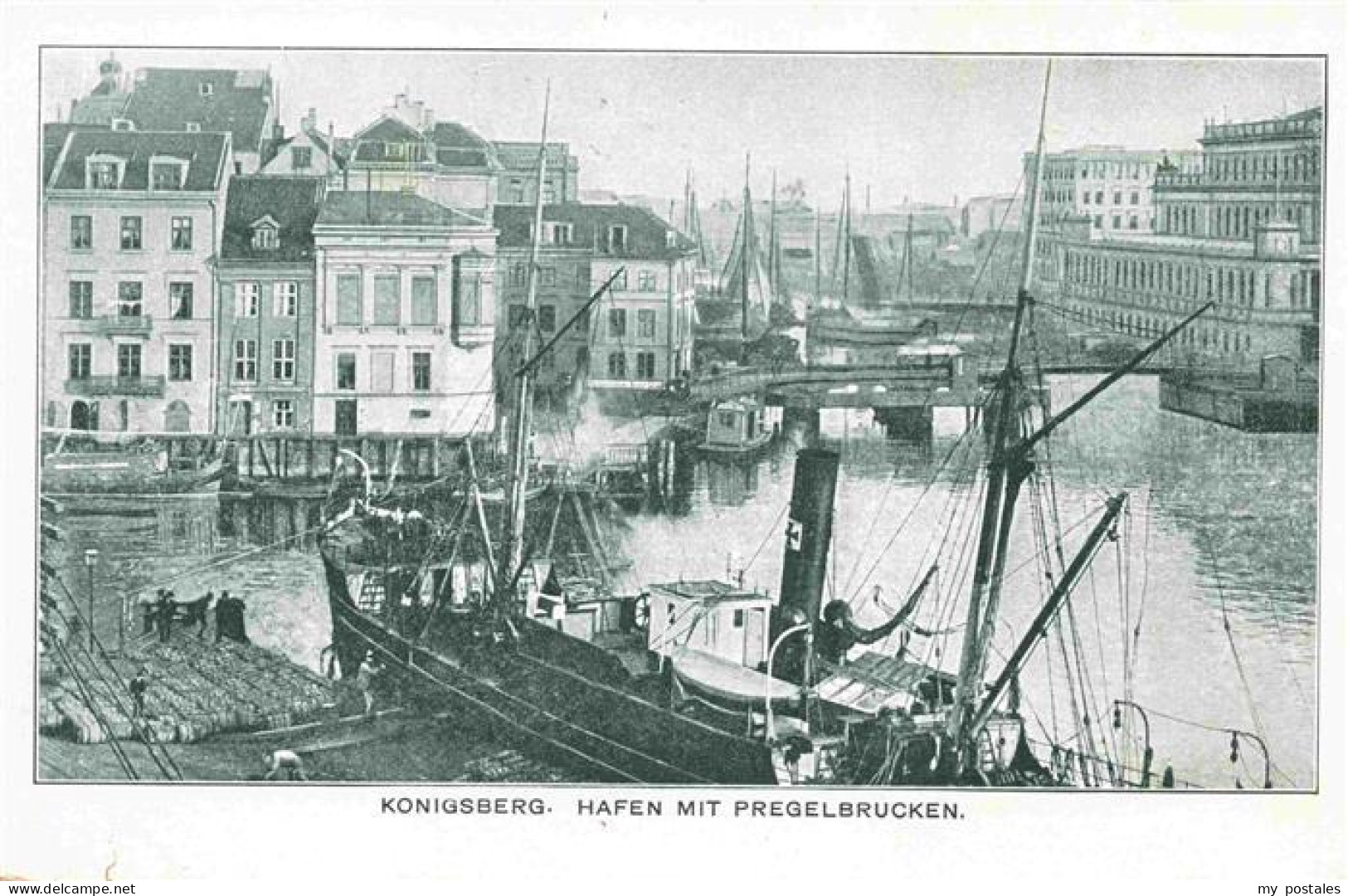 73972740 KoeNIGSBERG__Ostpreussen_Kaliningrad_RU Hafen Mit Pregelbruecken - Russland