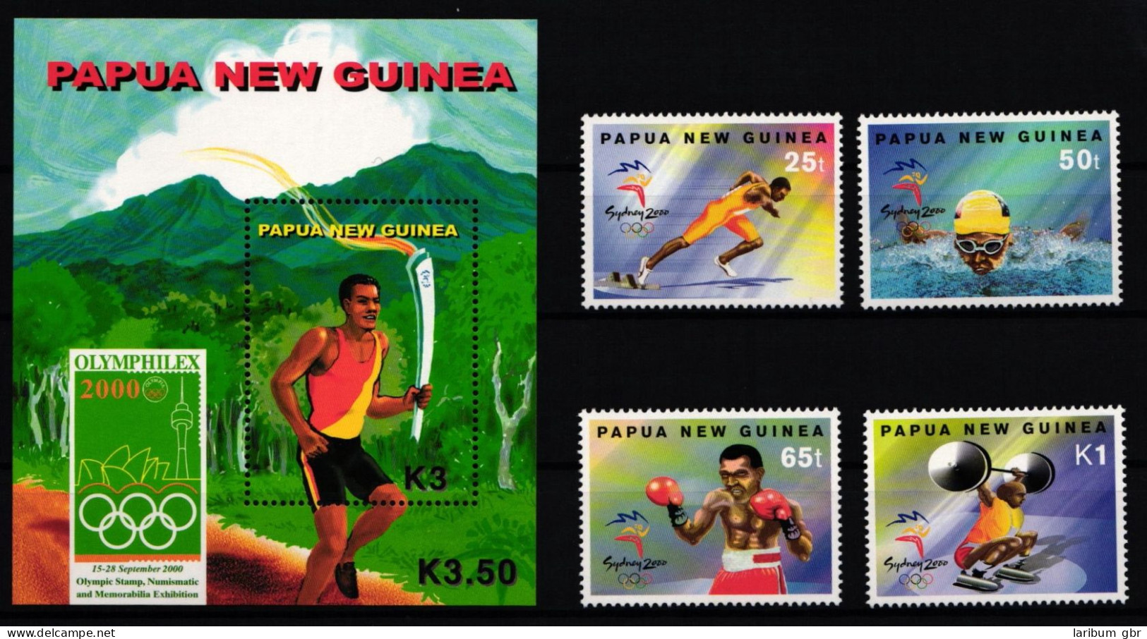 Papua Neuguinea 885-888 Und Block 19 Postfrisch Olympia #JA541 - Papoea-Nieuw-Guinea