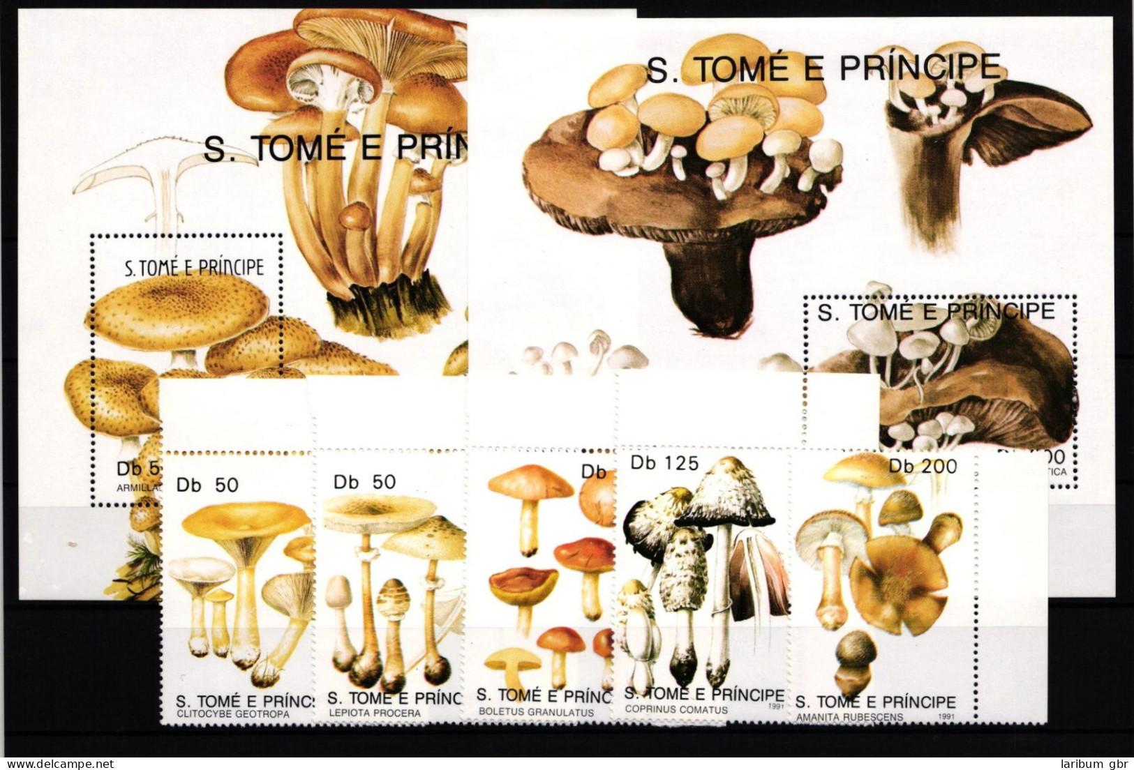 Sao Tome E Principe 1260-1264 Und Block 259 Und 260 Postfrisch Pilze #JA653 - Sao Tome En Principe