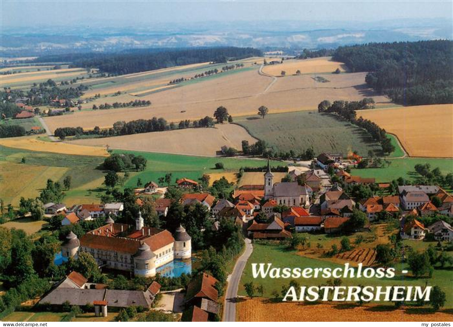 73941150 Aistersheim Fliegeraufnahme Mit Wasserschloss - Other & Unclassified