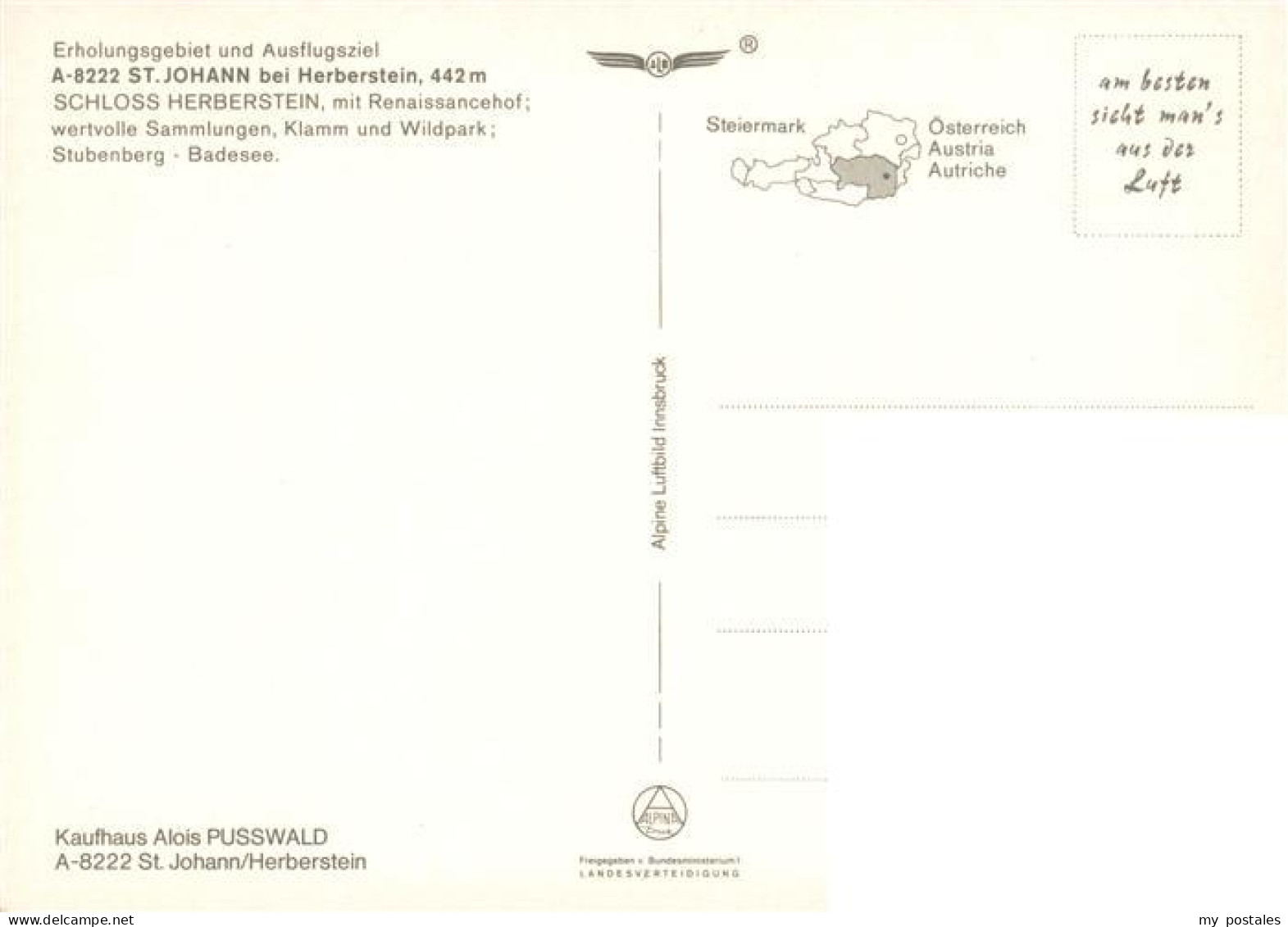 73941144 St_Johann_Herberstein_Steiermark_AT Fliegeraufnahme Mit Schloss Herbers - Autres & Non Classés