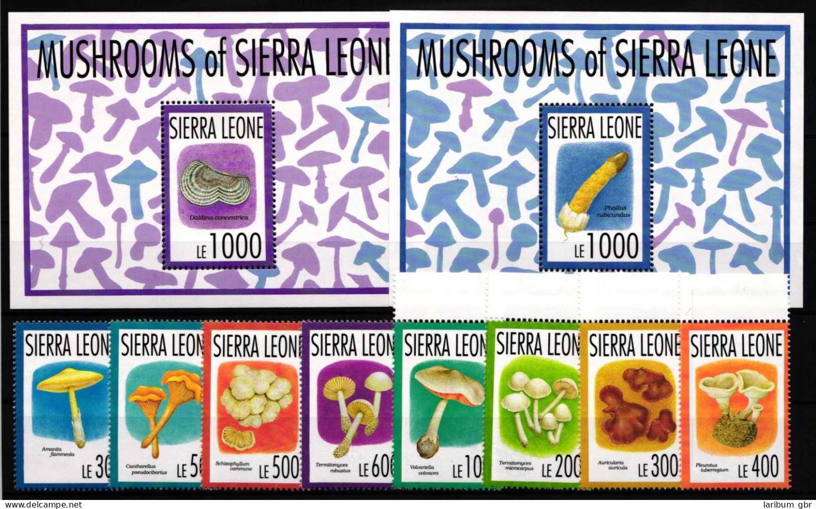 Sierra Leone 1999-2006 Und Block 220 Und 221 Postfrisch Pilze #JA659 - Sierra Leona (1961-...)