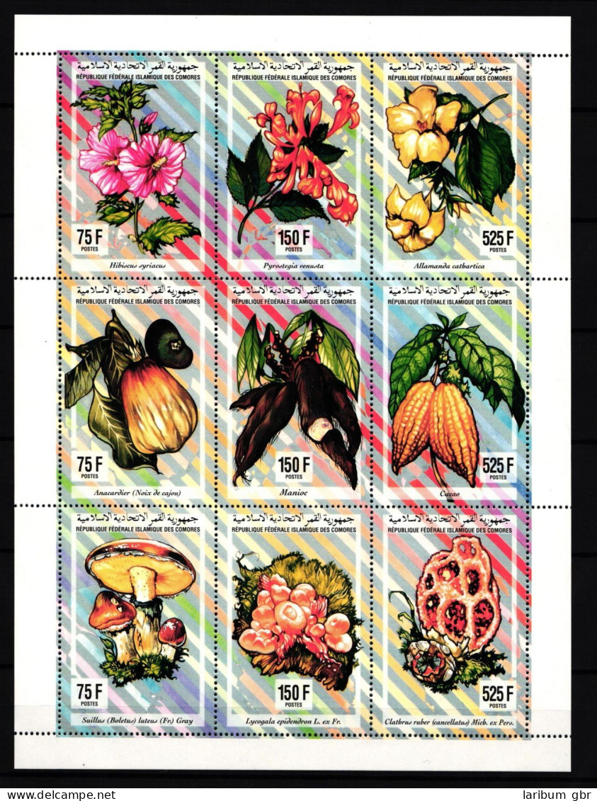 Komoren 1043-1051 Postfrisch Kleinbogen / Pilze #JA634 - Comores (1975-...)