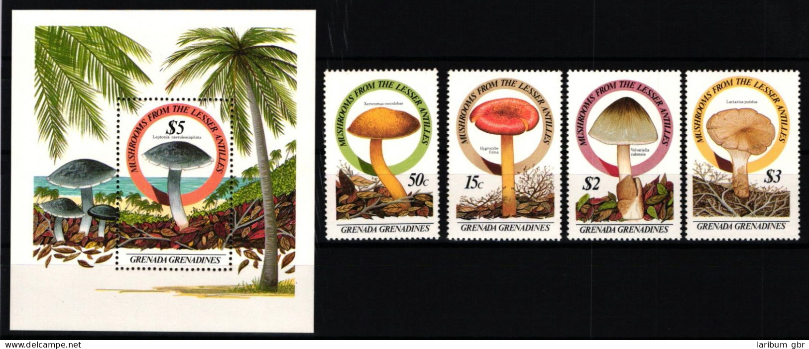 Grenada Grenadinen 771-774 Und Block 111 Postfrisch Pilze #JA761 - St.-Vincent En De Grenadines