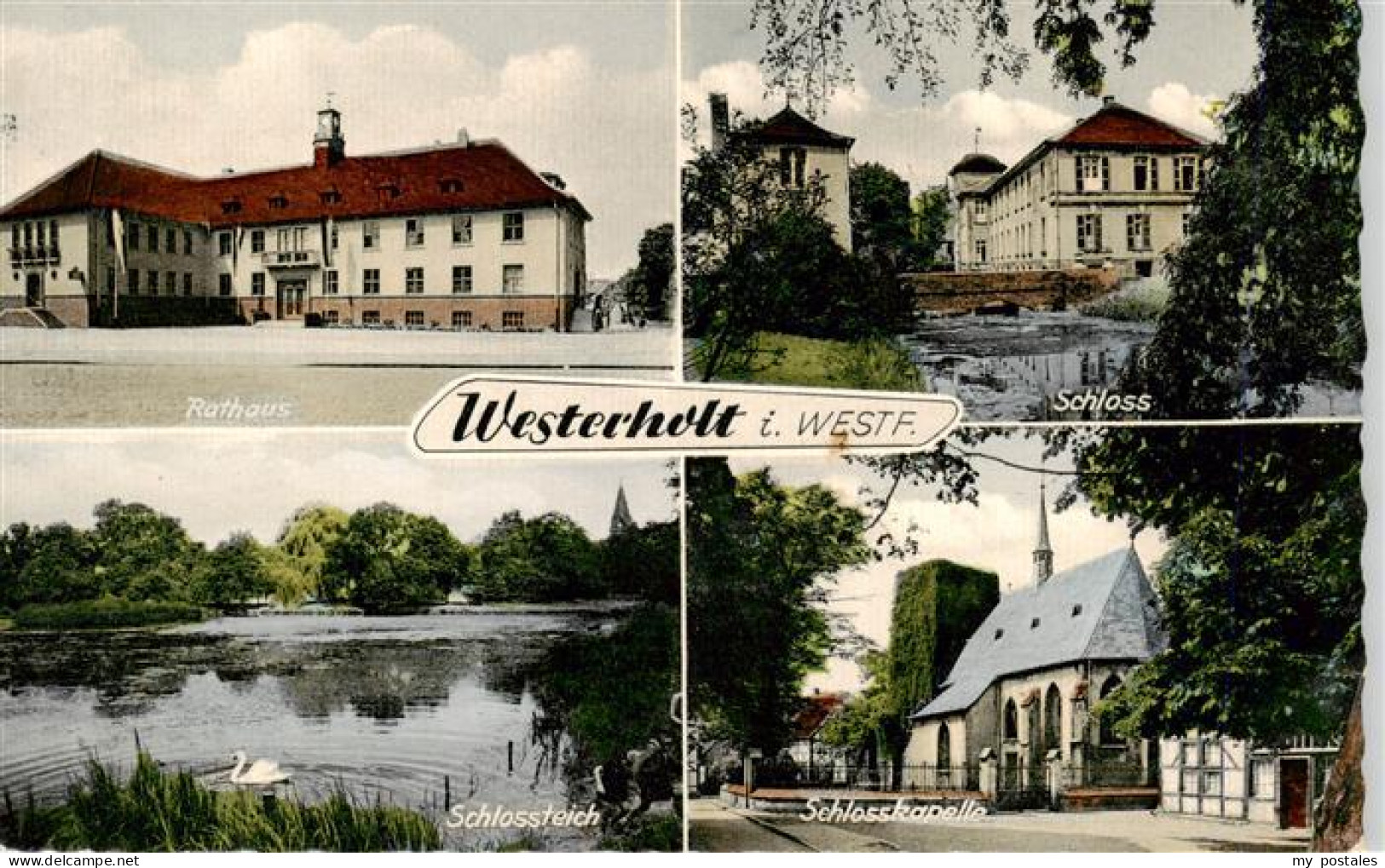 73941106 Westerholt_Westfalen Rathaus Schloss Schlossteich Schlosskapelle - Andere & Zonder Classificatie