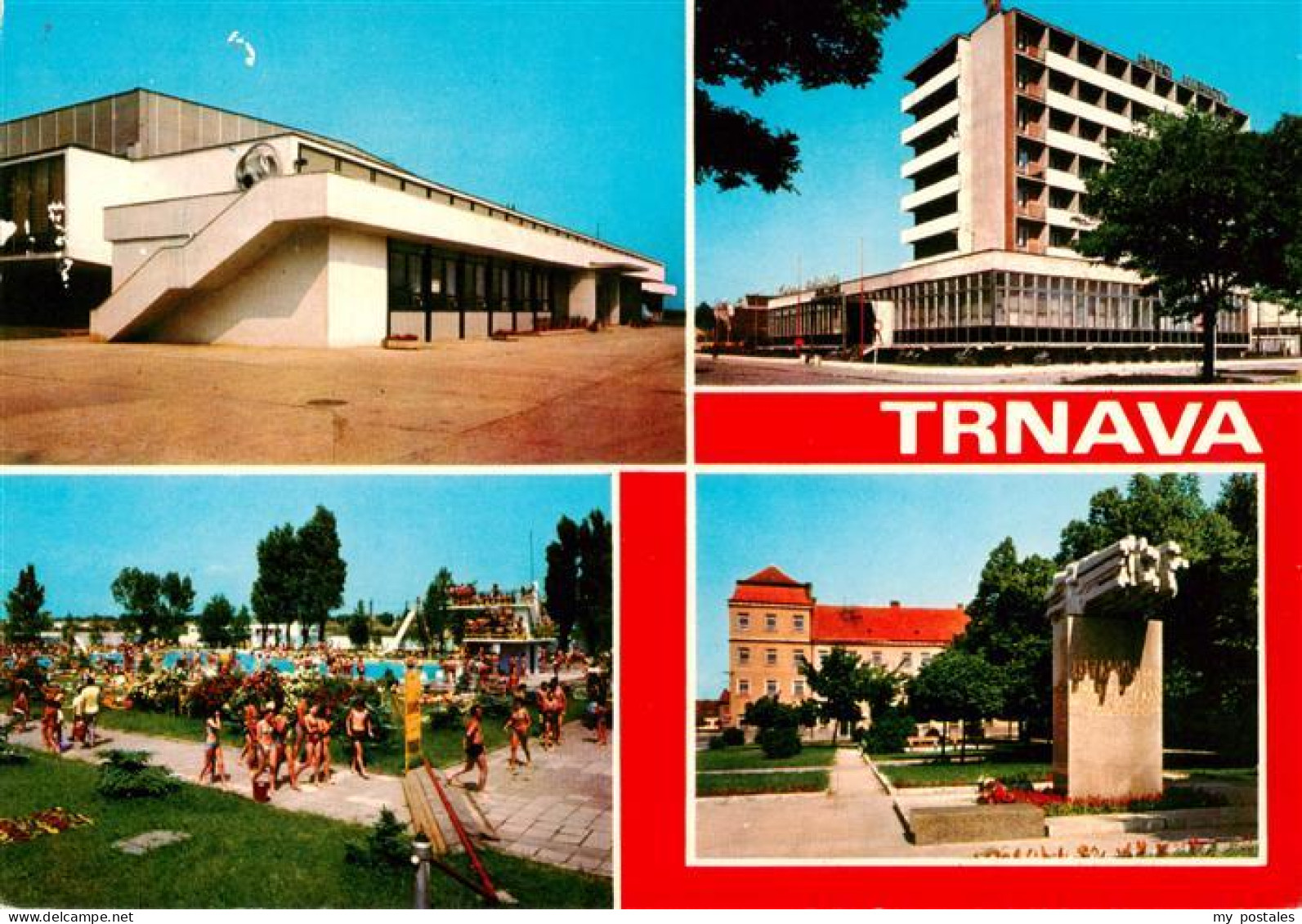 73941070 Trnava_Slovakia Sportova Hala Druzba Hotel Karpaty Kupalisko Pamatnik S - Slovakia