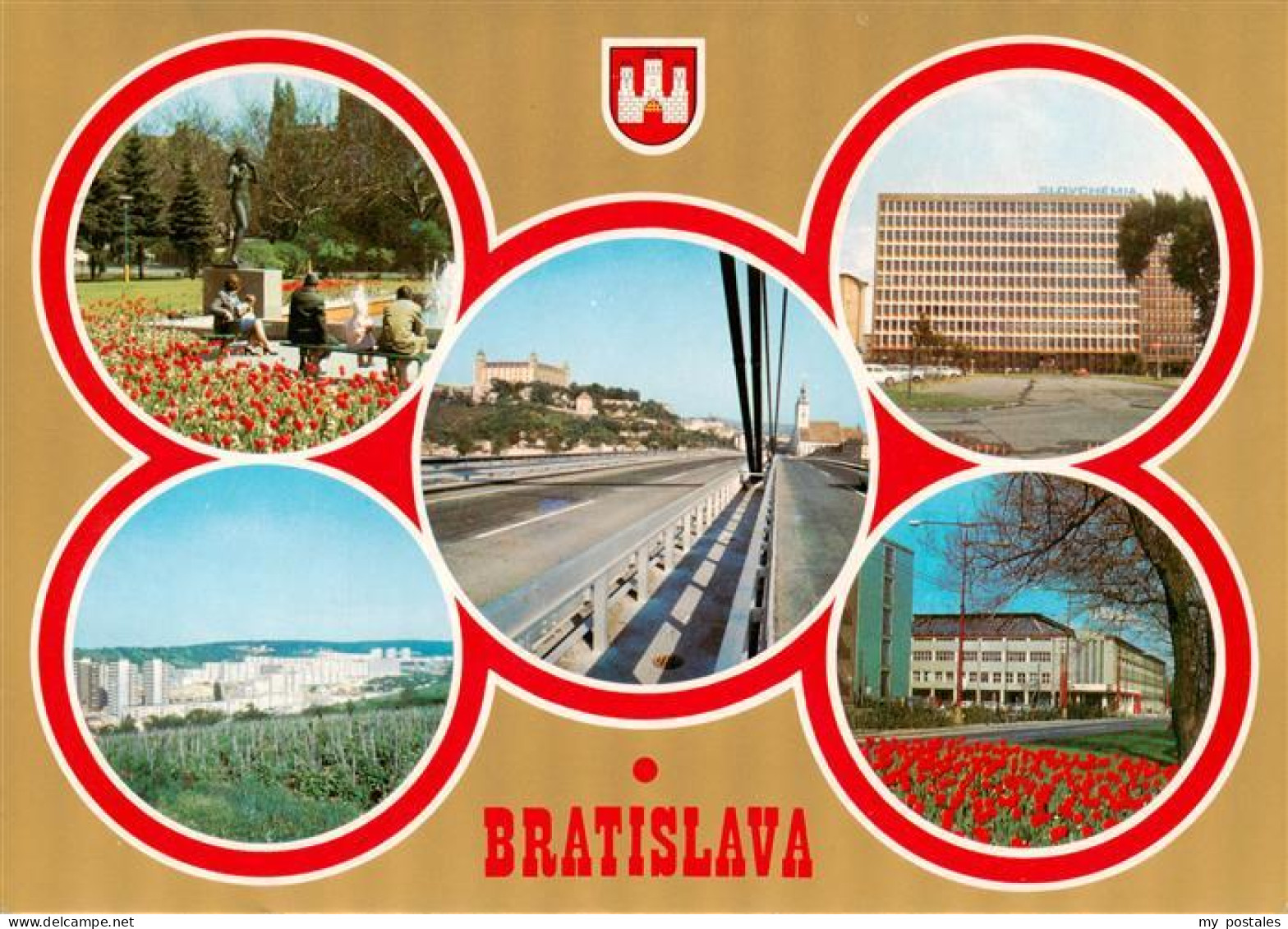 73941050 Bratislava_Pressburg_Pozsony_SK Park Na Sararikovom Budova Slovenchemie - Slovakia