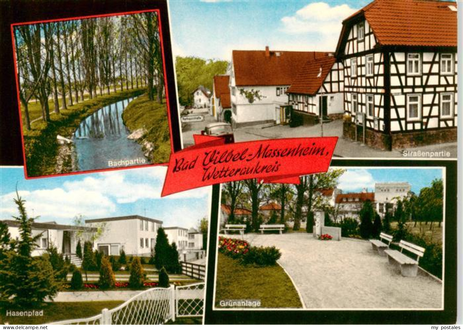 73940997 Massenheim_Bad_Vilbel Bachpartie Strassenpartie Hasenpfad Gruenanlage - Bad Vilbel