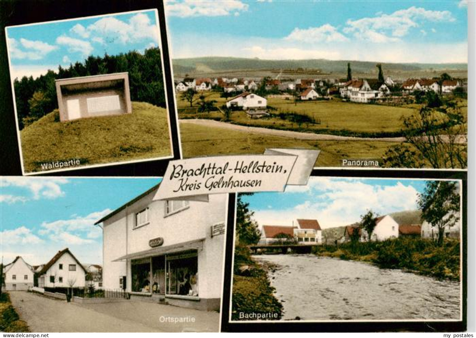 73940992 Hellstein Waldpartie Panorama Ortspartie Bachpartie - Andere & Zonder Classificatie