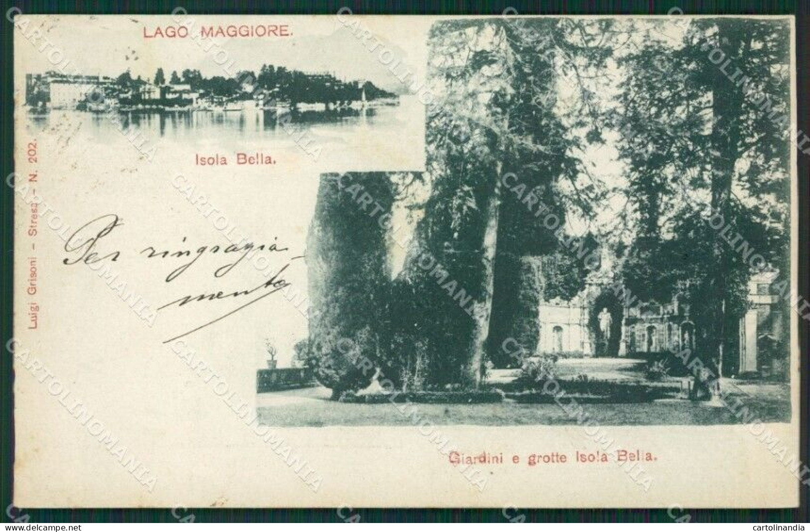 Verbania Stresa Isola Bella Lago Maggiore Cartolina KV4769 - Verbania