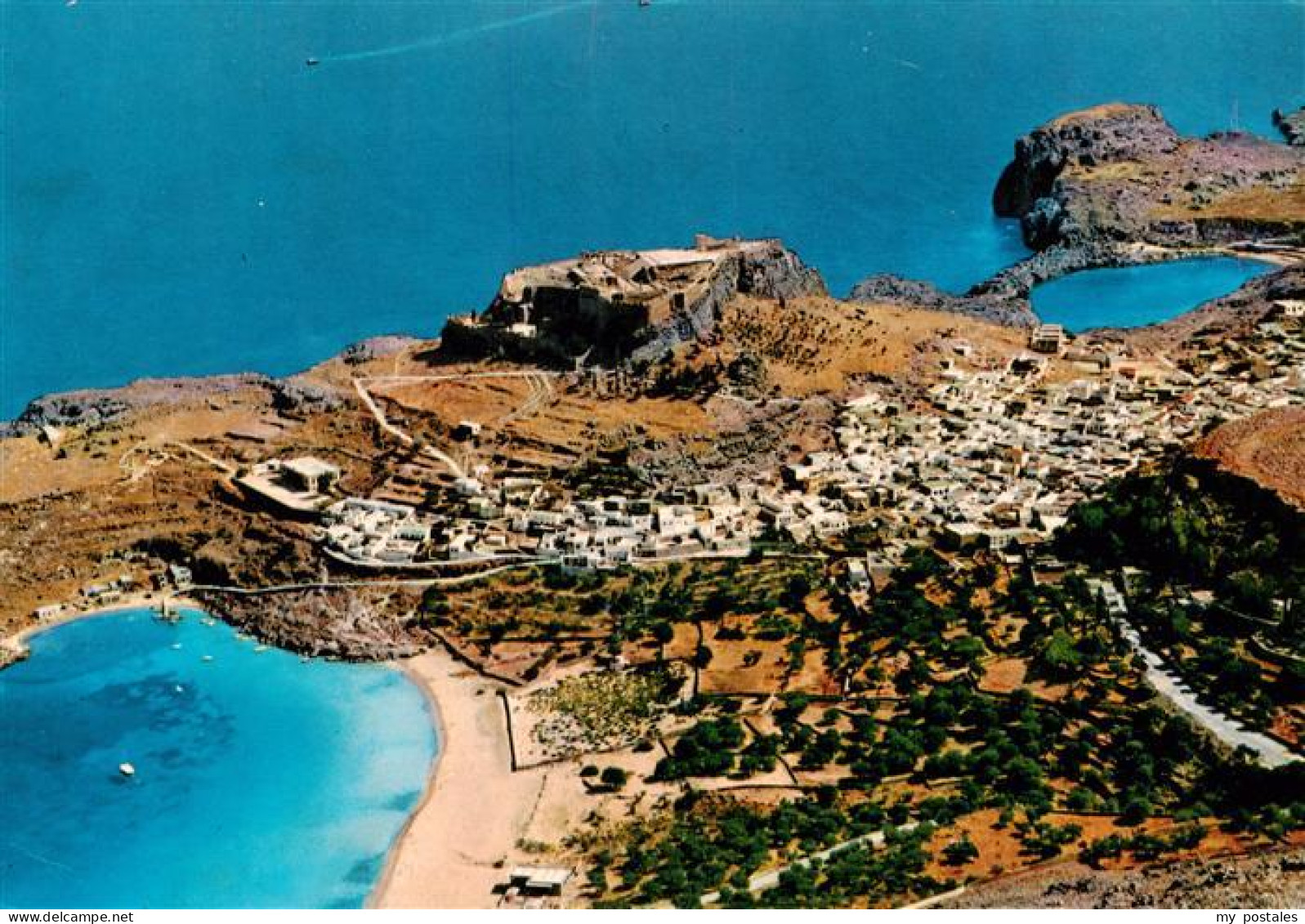 73940960 Lindos_Lindo_Rhodes_Greece Fliegeraufnahme - Griechenland