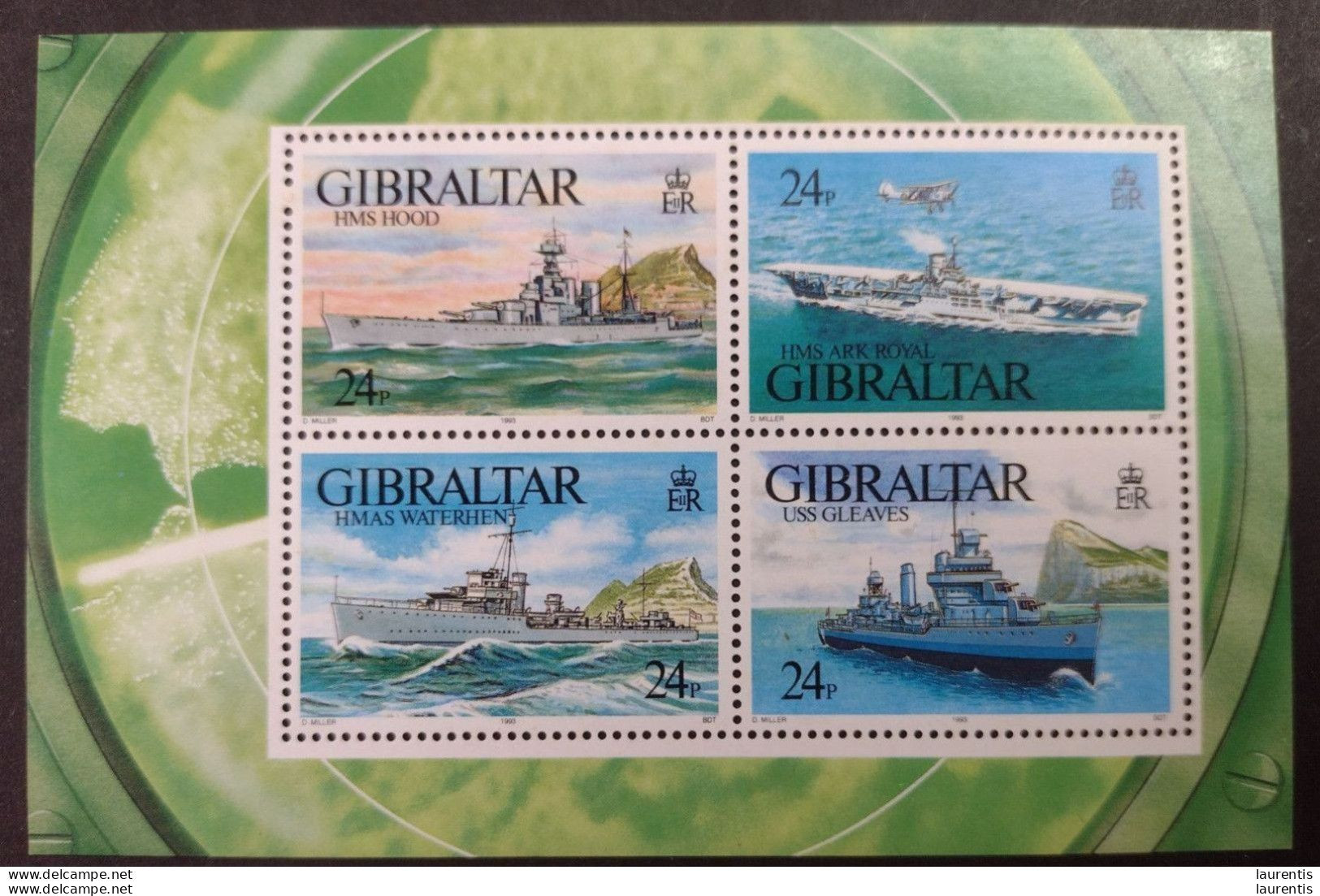 D2785  Warships - Bateaux De Guerre - Gibraltar Yv B17 MNH - 2,75 (10) - Barche