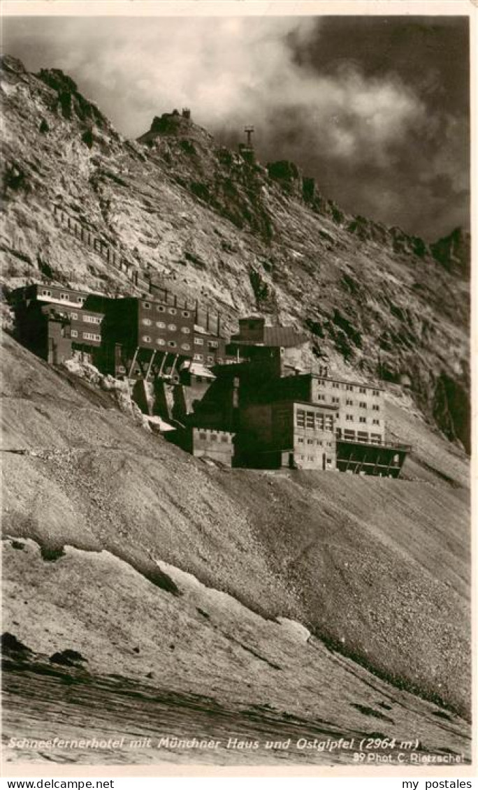 73899739 Muenchner Haus Zugspitze Mit Schneefernerhotel Und Ostgipfel  - Garmisch-Partenkirchen