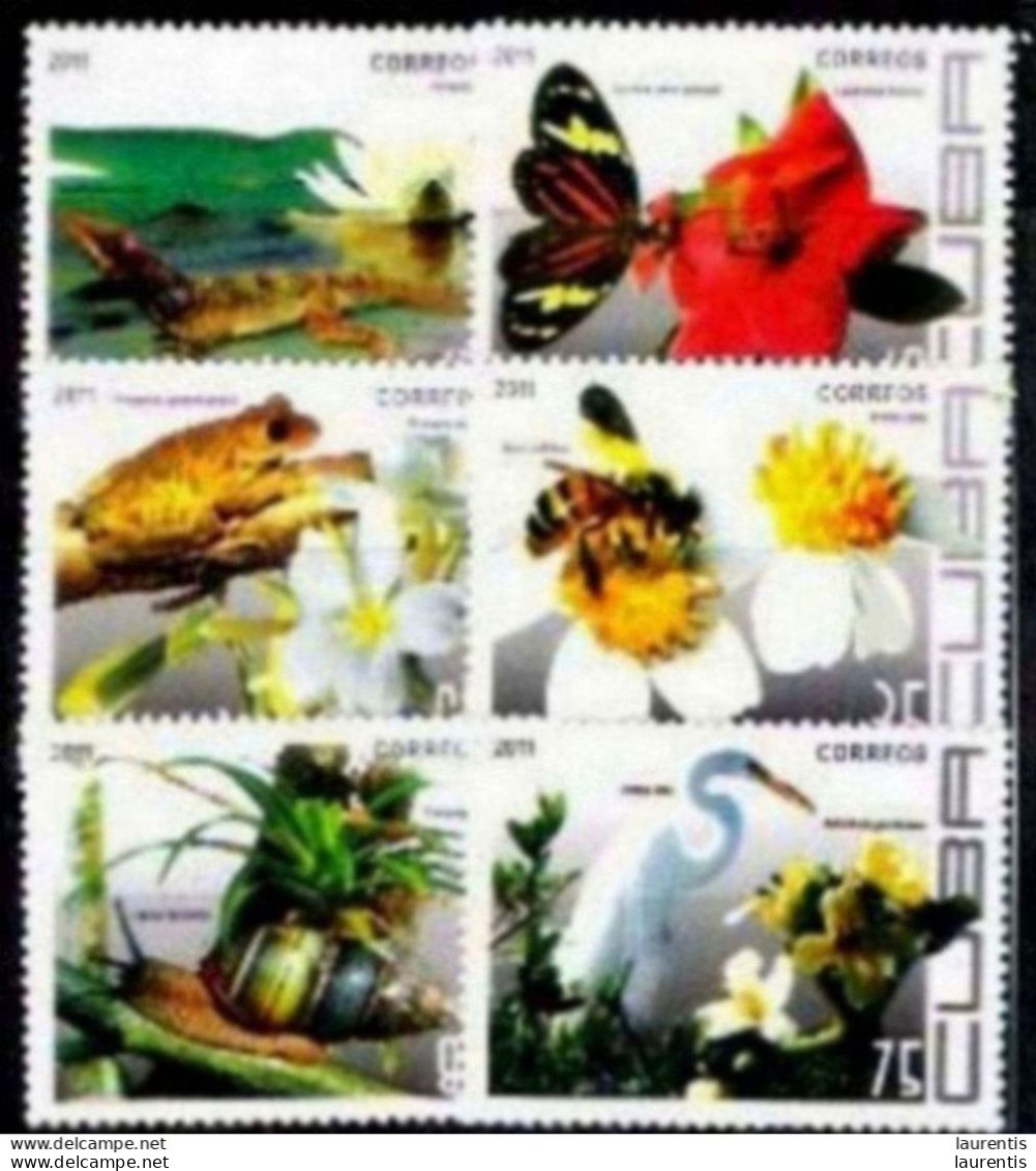 783  Butterflies - Bees - Frogs - Shells - Cranes - 2011 - MNH - Cb - 1,95 - Papillons