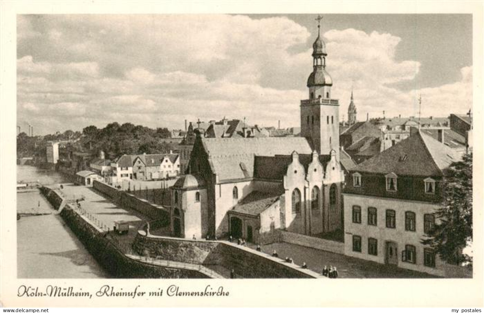 73899646 Muelheim  Koeln Rheinufer Mit Clemenskirche  - Koeln