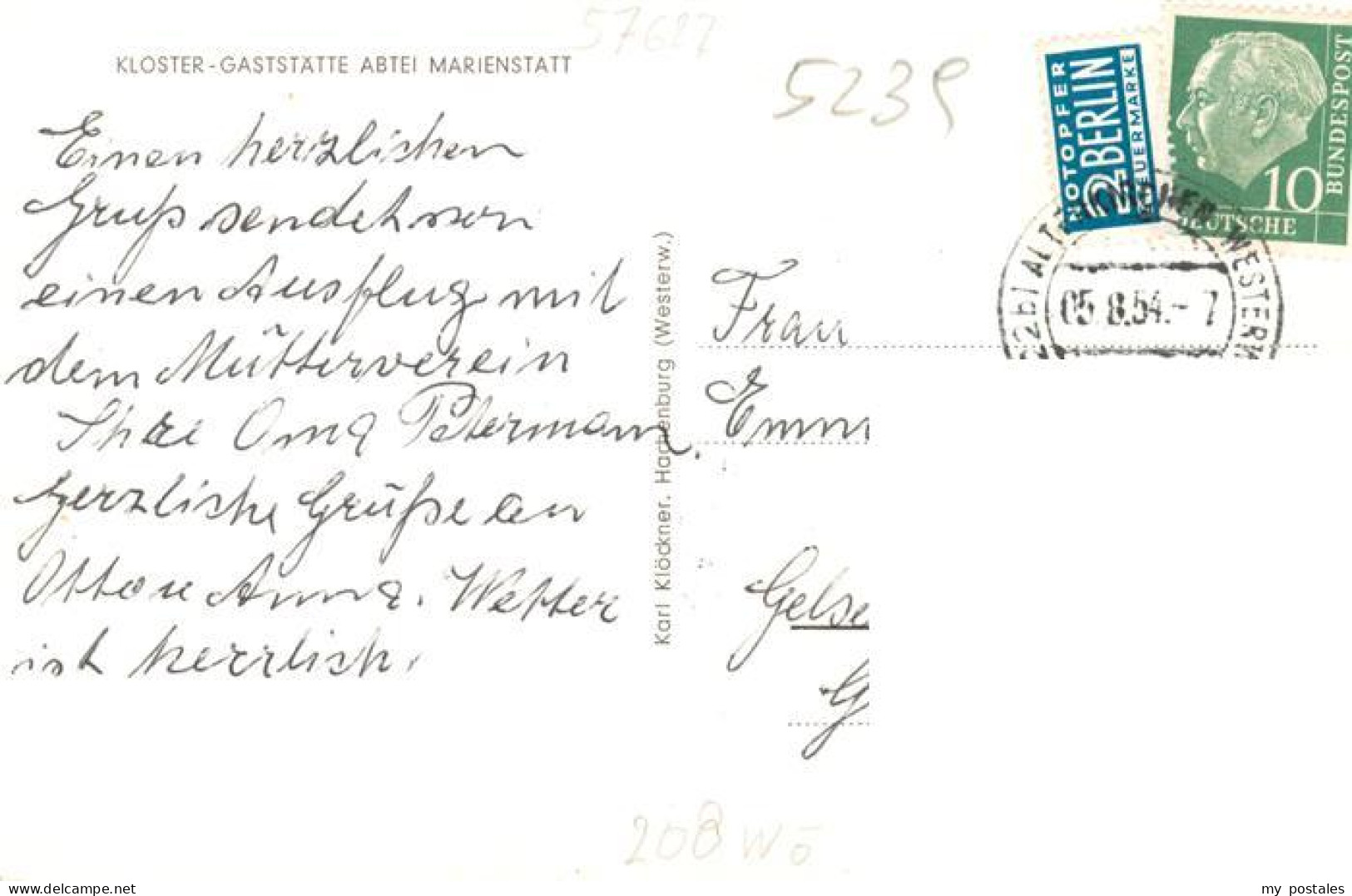 73899602 Altenkirchen Westerwald Kloster Gaststaette Abtei Marienstatt Altenkirc - Sonstige & Ohne Zuordnung