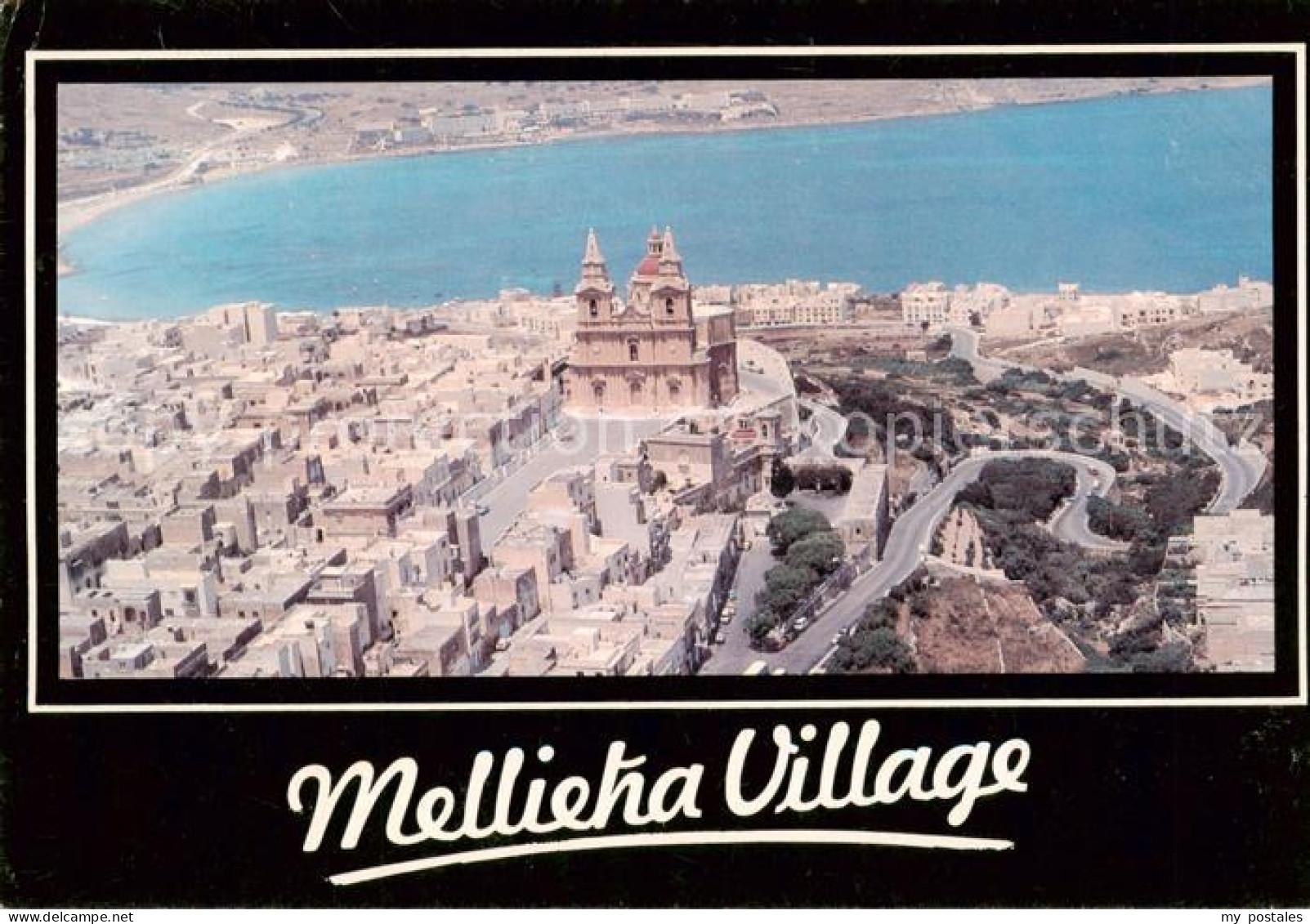 73861713 Mellieha Malta Village And Bay Aerial View  - Malta