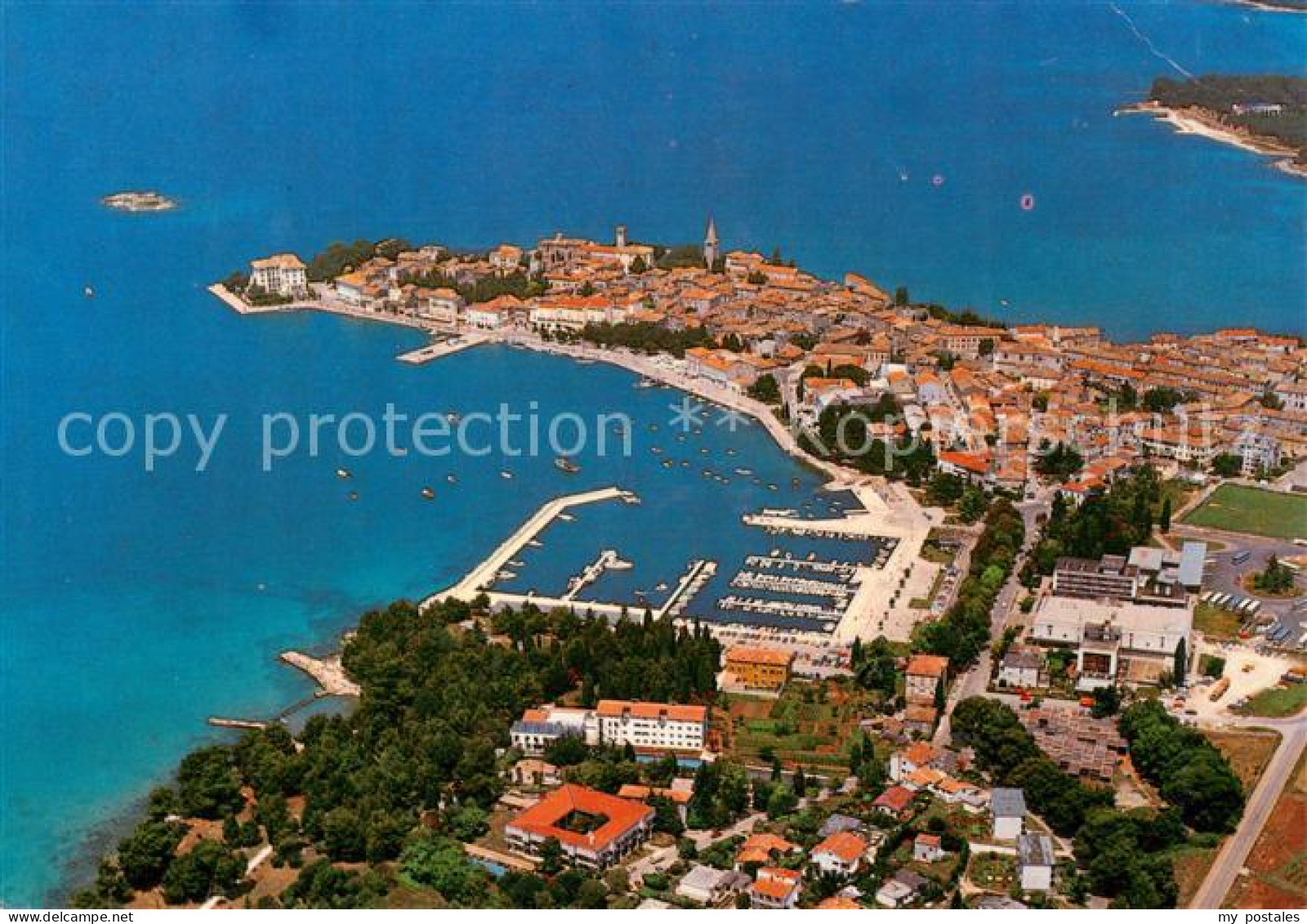 73861693 Porec Croatia Kuestenpanorama Hafen Halbsinsel  - Croatie