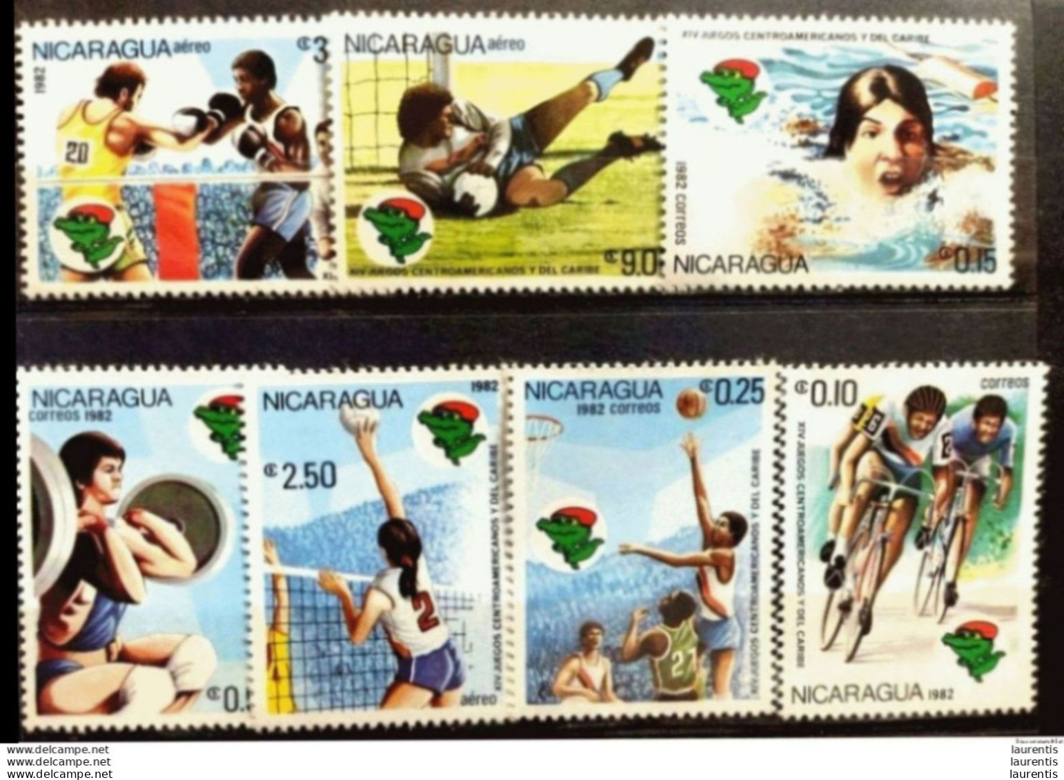 D1246  Cycling - Basketball - Football - Volleyball - Nicaragua 1982 - MNH - 1,95 . - Ciclismo