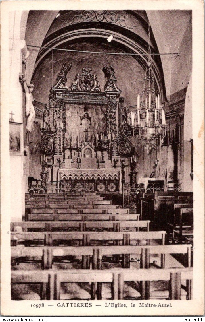 26-4-2024 (3 Z 6) FRANCE (b.w) Eglise De Gattières - Churches & Cathedrals