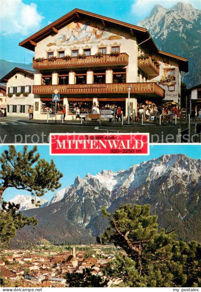 73859628 Mittenwald Bayern Geschenkhaus Neuner Blick Gegen Karwendelgebirge Mitt - Mittenwald