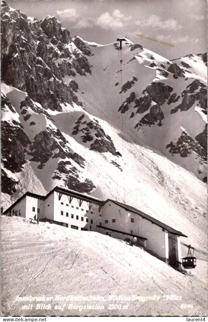 26-4-2024 (3 Z 6) Austria (posted To France 1955 ?) Mountain Téléphérique Station Near Innsbruck - Innsbruck