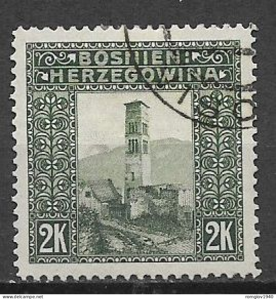 BOSNIA EZERGOVINA  1906   VEDUTE  UNIF. 43 USATO  VF - Bosnien-Herzegowina