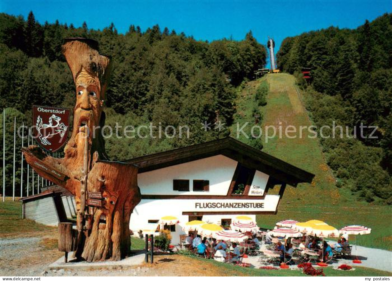 73859447 Oberstdorf Sepp Weilers Skiflugschanzenstube Holzschnitzereien Huber Ka - Oberstdorf