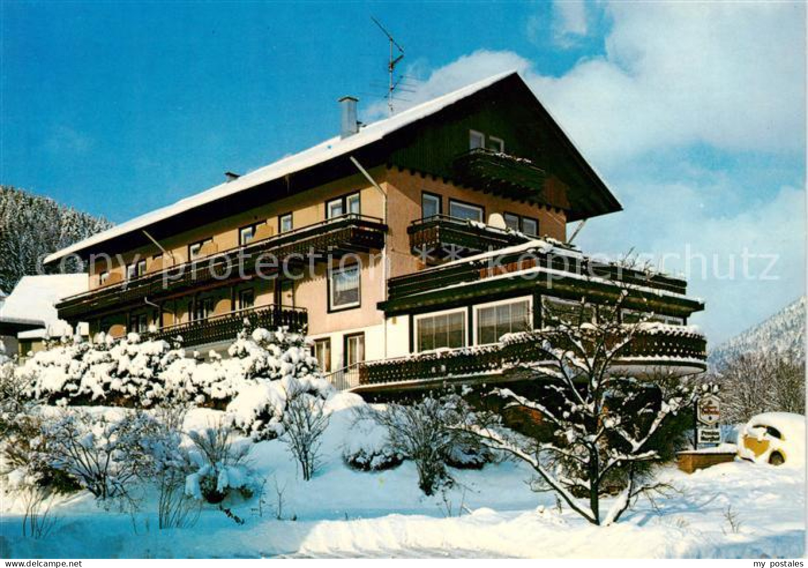 73859372 Mitteltal Schwarzwald Gaststaette Pension Murghof Im Winter Mitteltal S - Baiersbronn