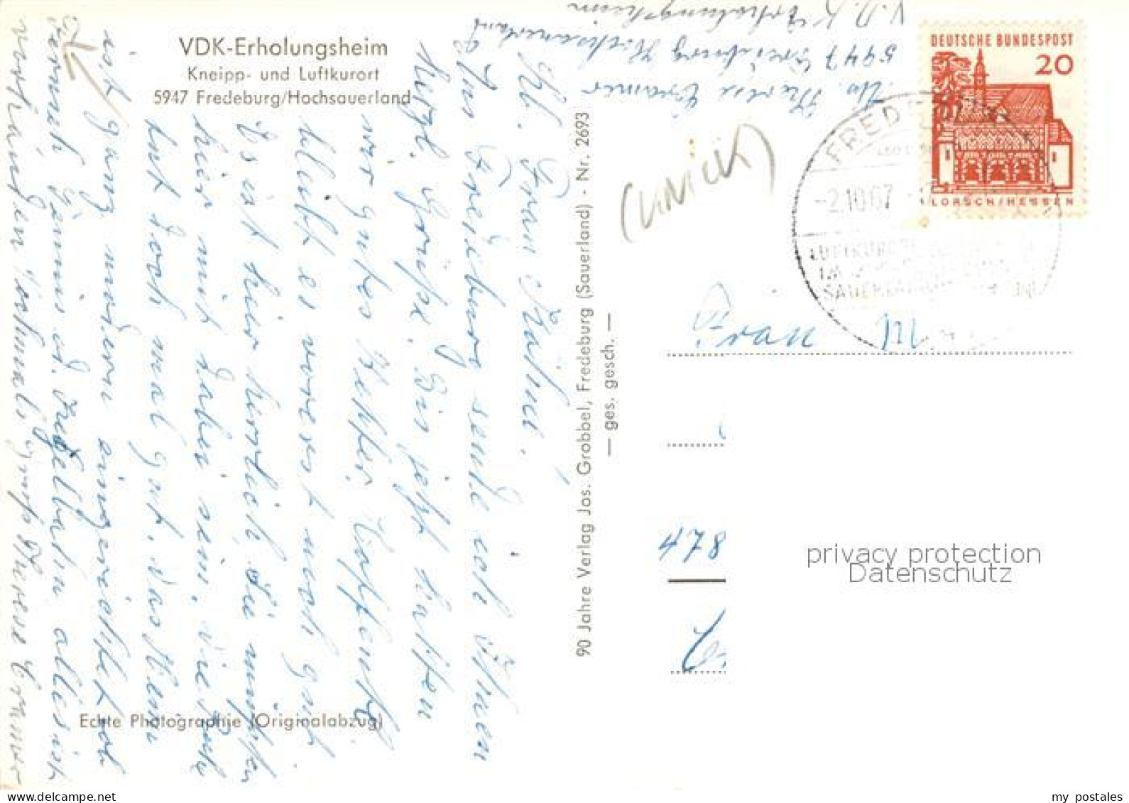 73859270 Fredeburg Schmallenberg VdK Erholungsheim Fredeburg Schmallenberg - Schmallenberg