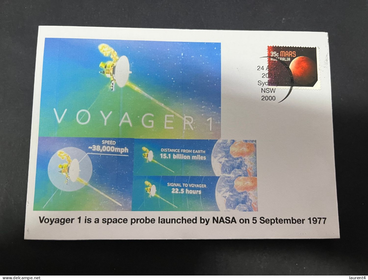 26-4-2024 (3 Z 7) Voyager 1 Space Probe (launched By NASA On 5th September 1977) - Otros & Sin Clasificación