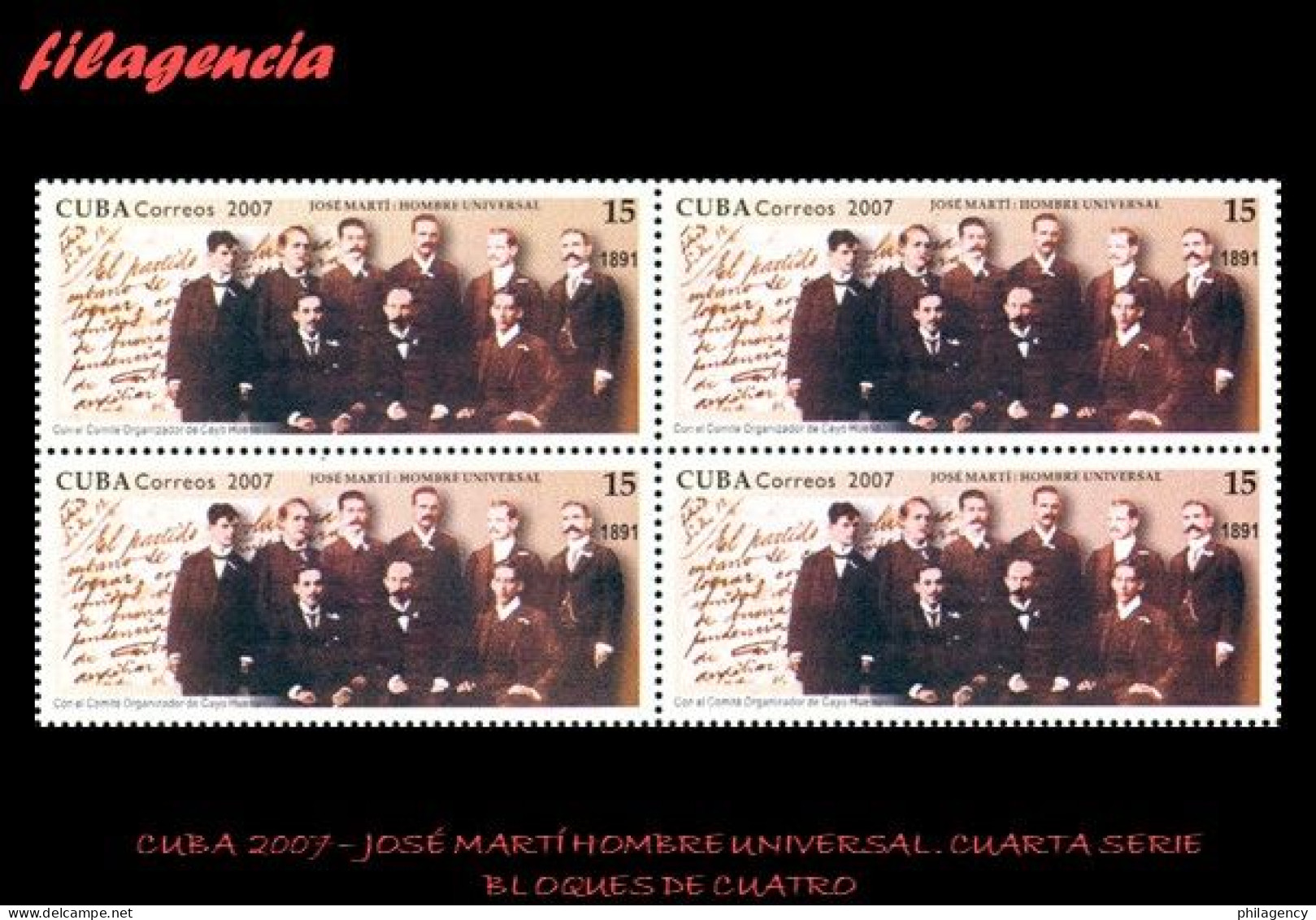 CUBA. BLOQUES DE CUATRO. 2007-10 JOSÉ MARTÍ. HOMBRE UNIVERSAL. CUARTA SERIE - Unused Stamps