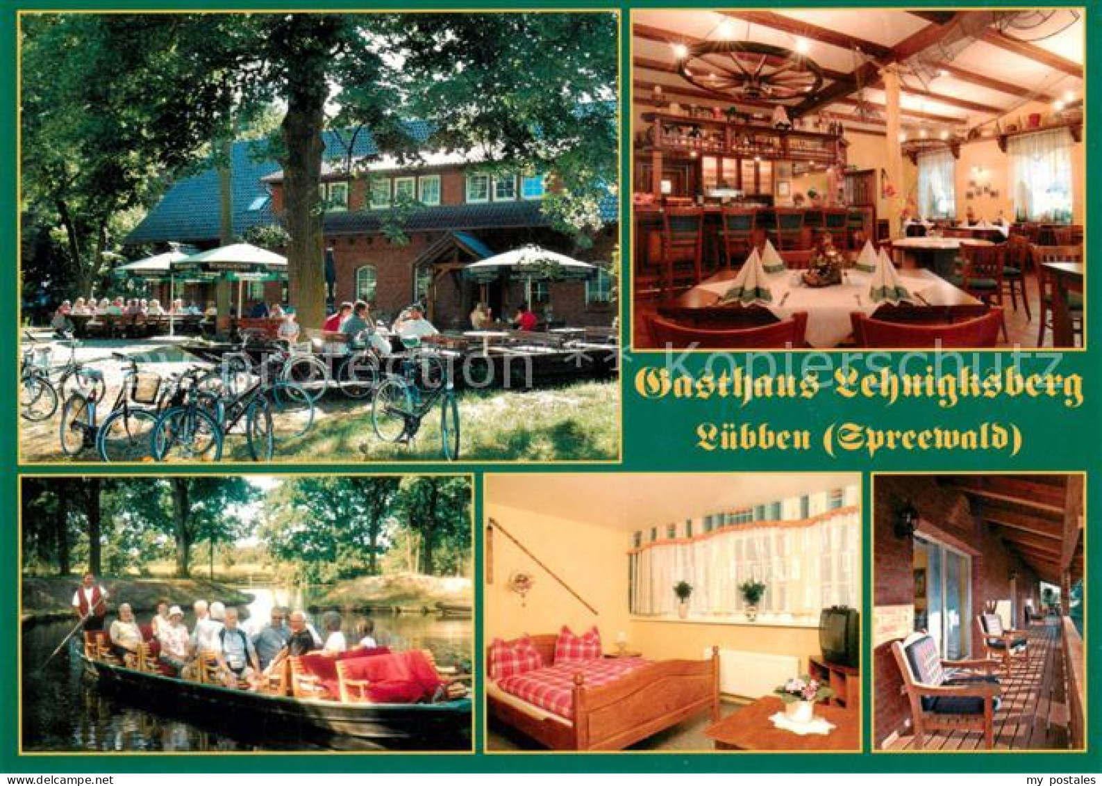 73858994 Luebben Spreewald Gasthaus Lehnigksberg Terrasse Gastraum Zimmer Bootsp - Lübben (Spreewald)