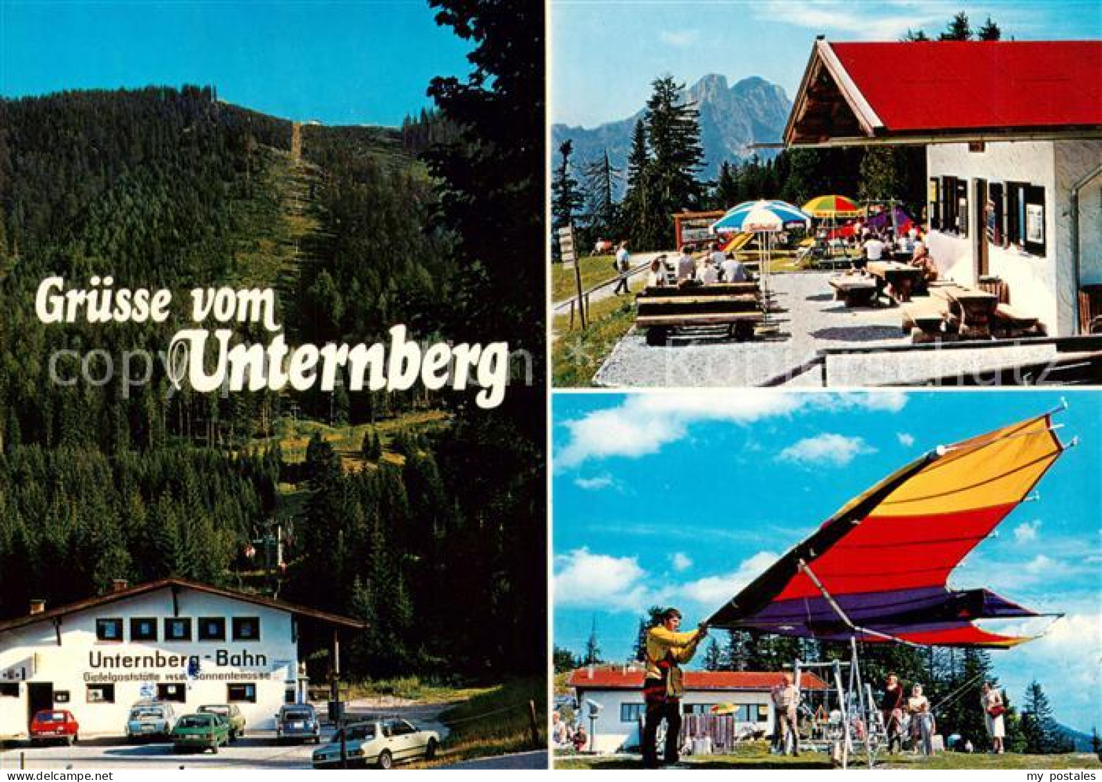 73858986 Ruhpolding Gipfelgaststaette Unternberg Alm Terrasse Drachenflieger Ruh - Ruhpolding