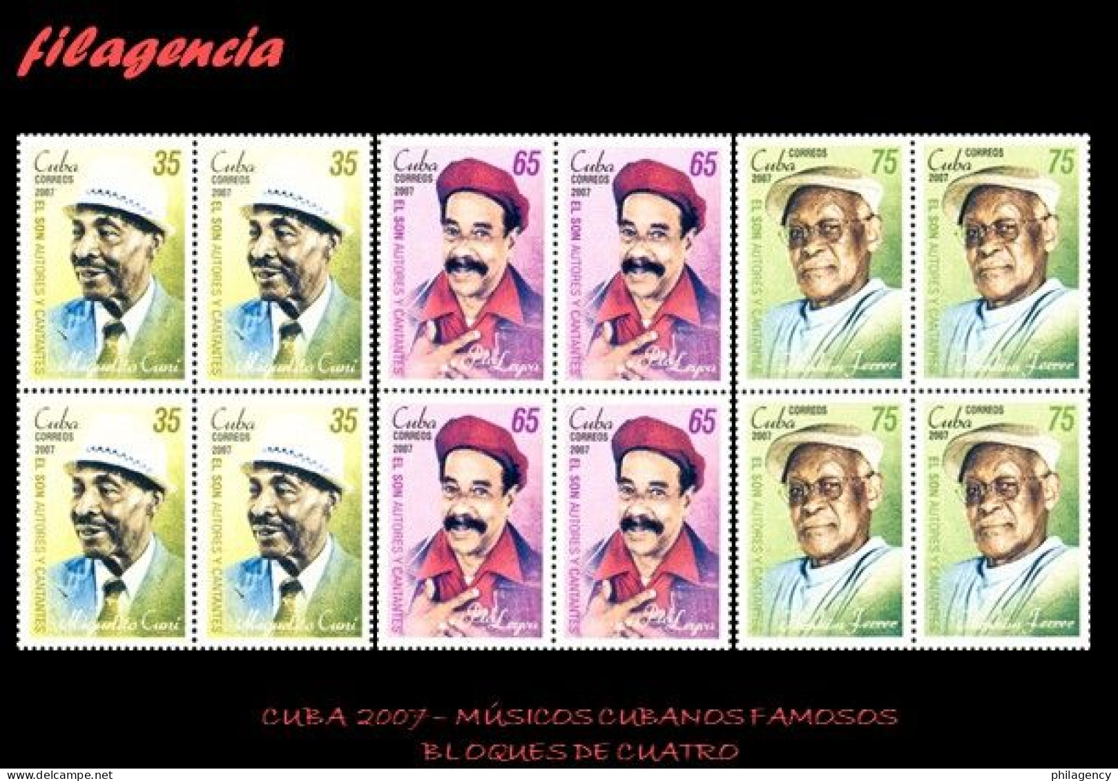 CUBA. BLOQUES DE CUATRO. 2007-16 MÚSICOS CUBANOS FAMOSOS - Unused Stamps