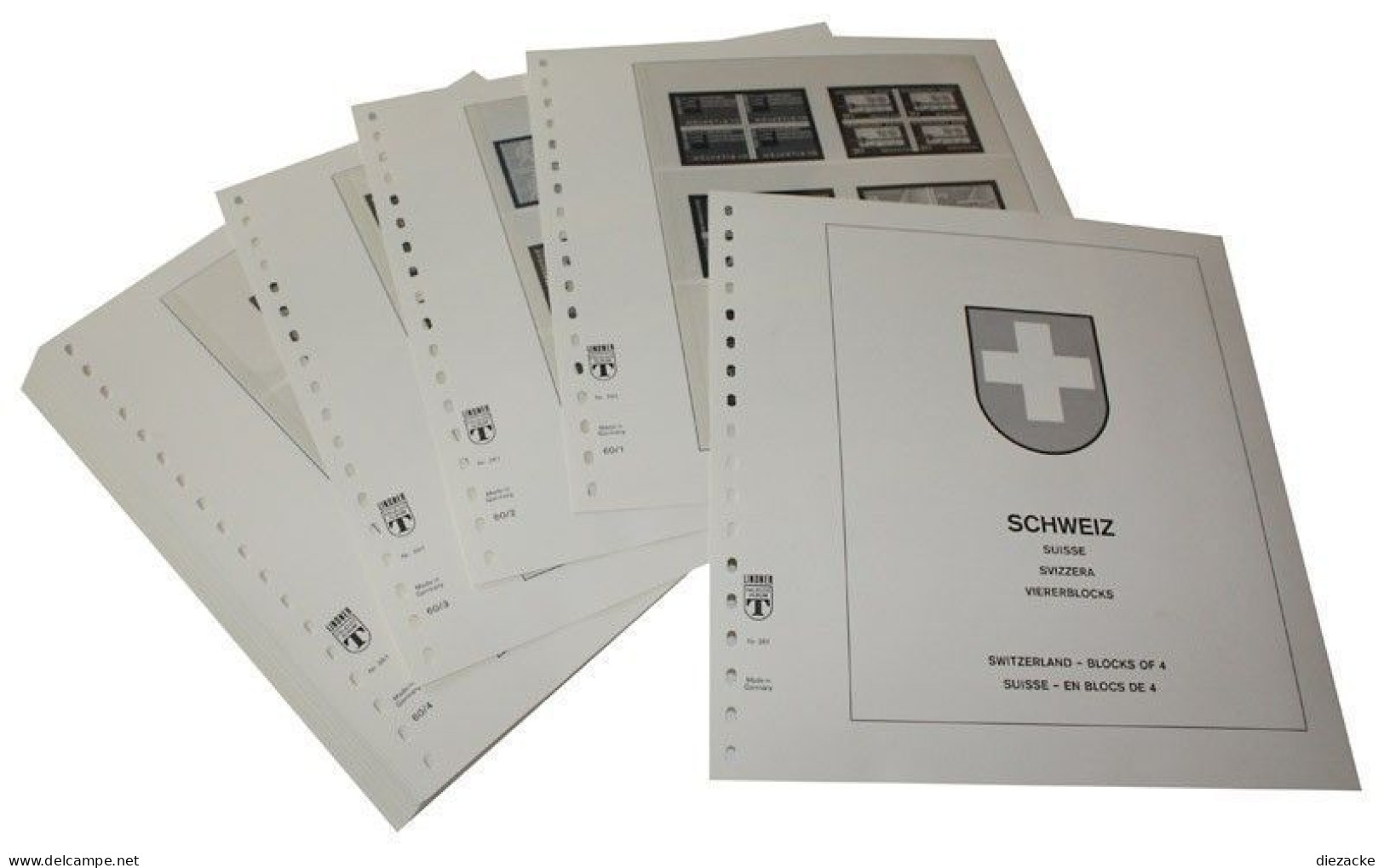 Lindner-T Schweiz Im Viererblock 2010-2014 Vordrucke 262-10 Neuware ( - Pre-printed Pages