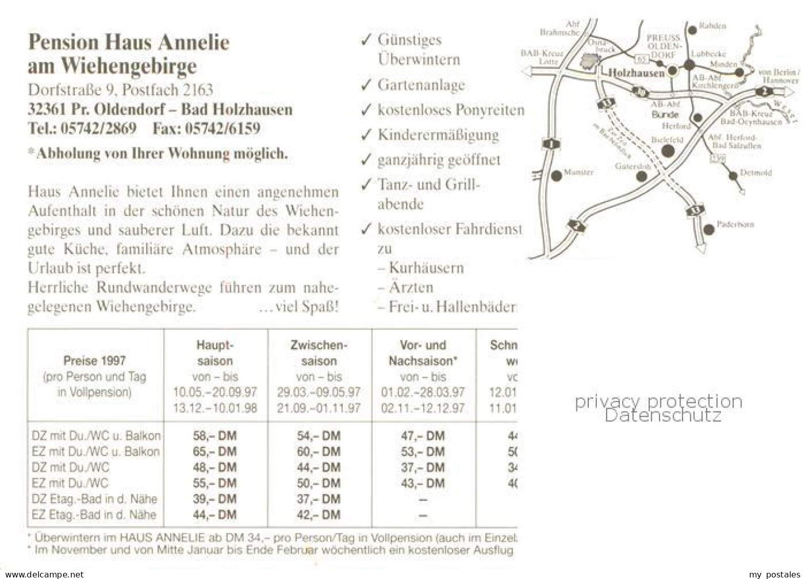 73858897 Bad Holzhausen Luebbecke Preussisch Oldendorf NRW Pension Haus Annelie  - Getmold