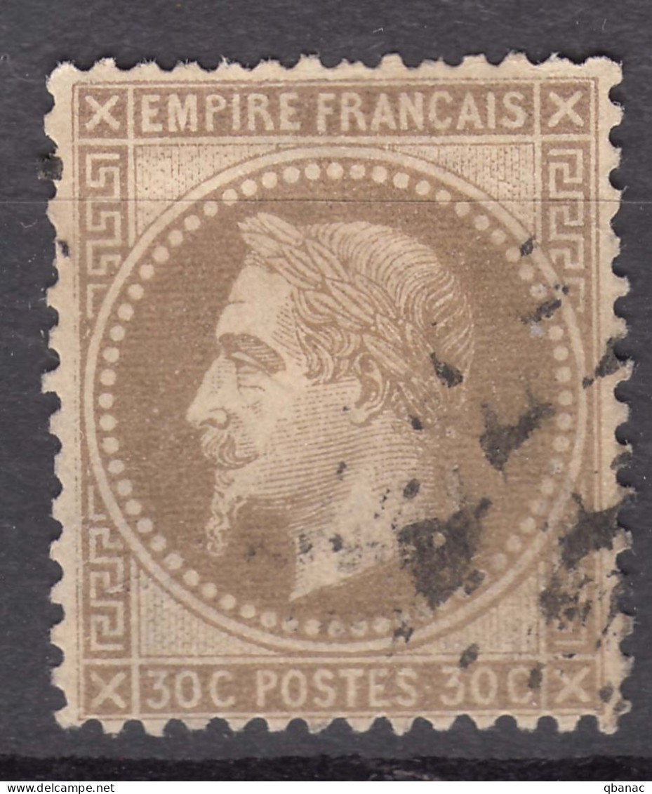 France 1867 Napoleon Yvert#30 Used - 1863-1870 Napoléon III Con Laureles