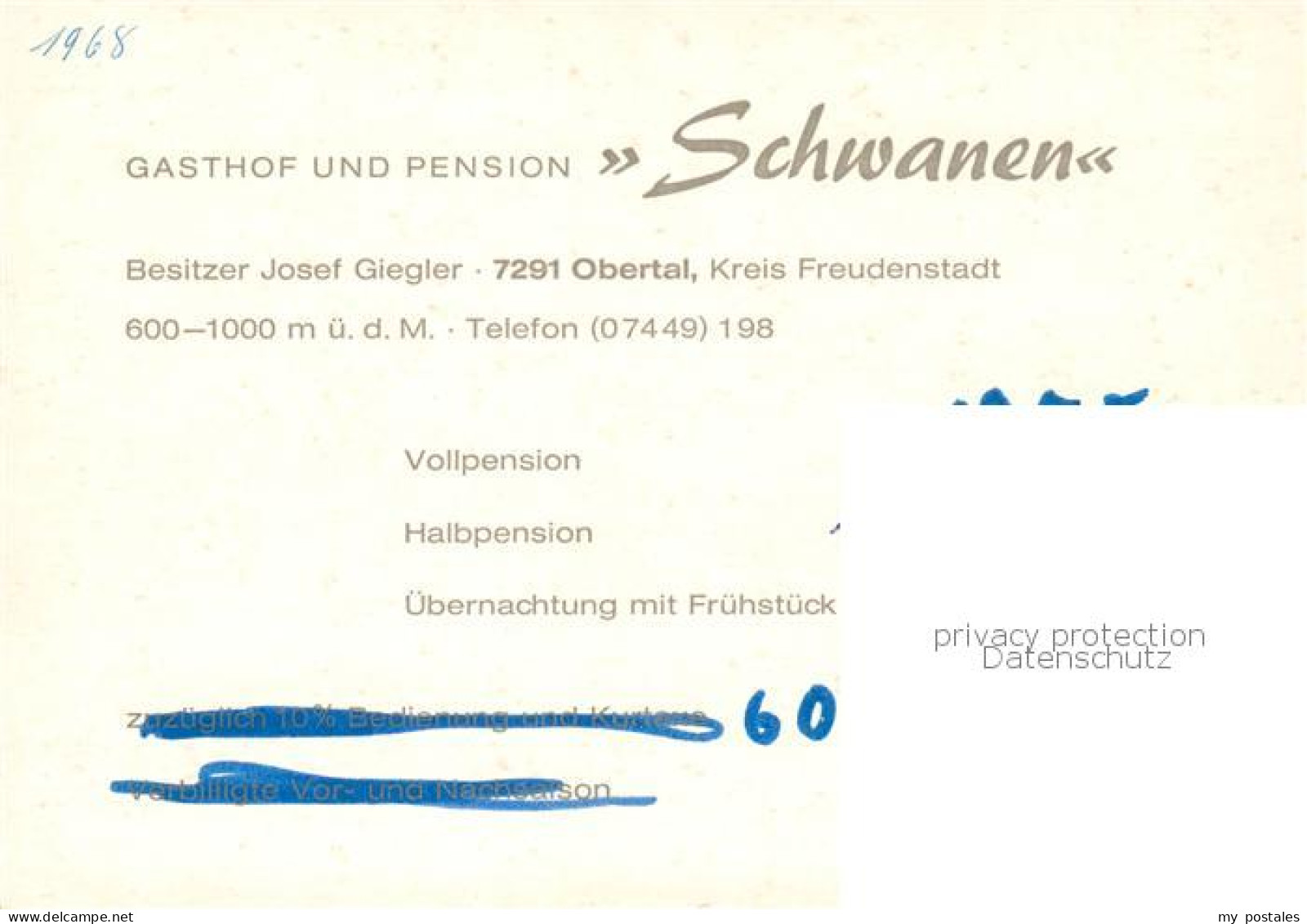 73858797 Obertal Baiersbronn Gasthof Pension Schwanen Obertal Baiersbronn - Baiersbronn