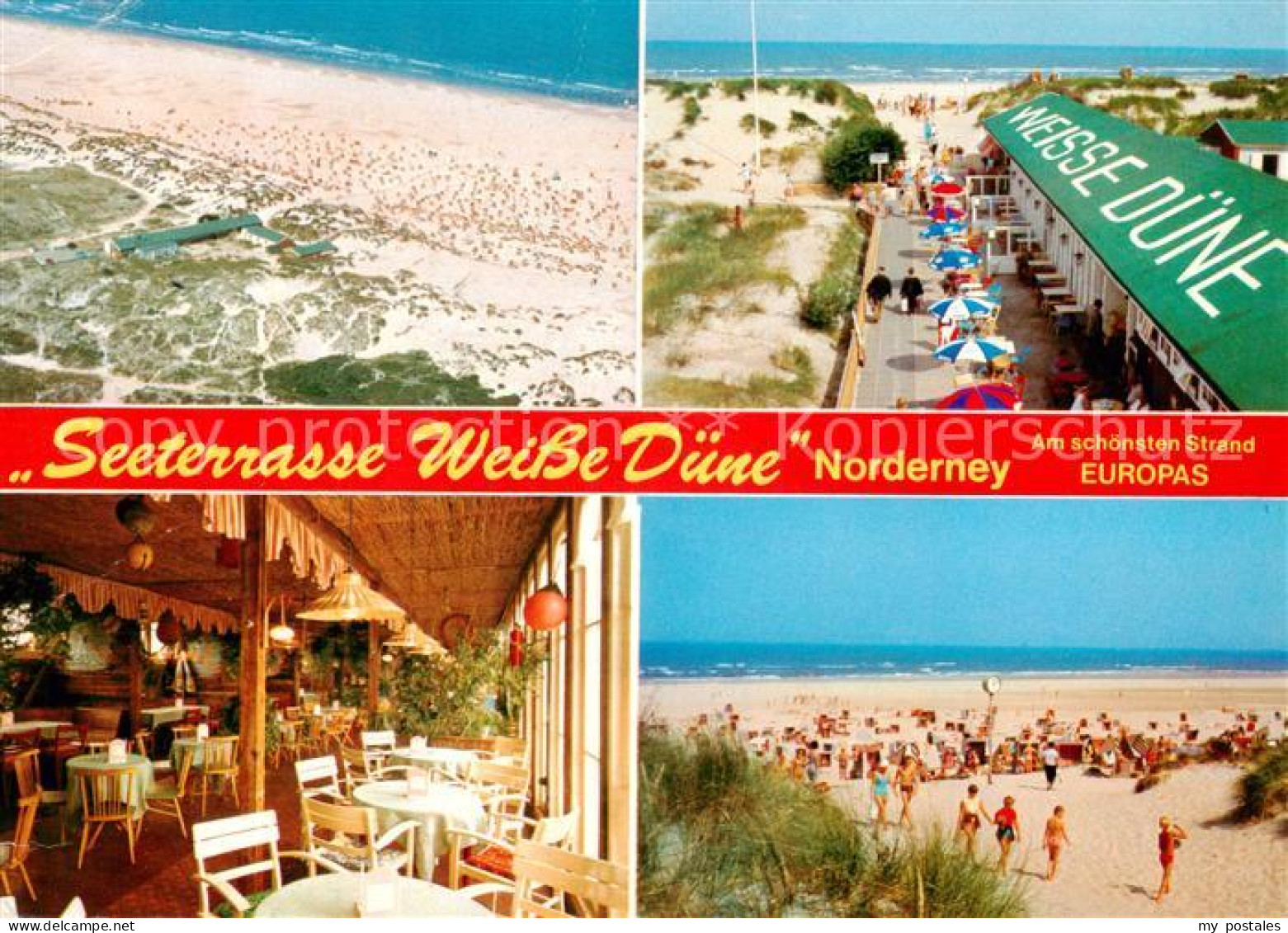 73858785 Norderney Nordseebad Seeterrasse Weisse Duene Strandrestaurant Cafe Nor - Norderney