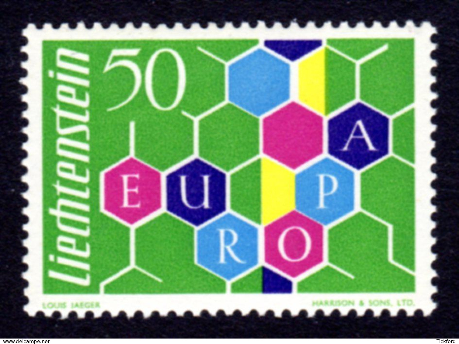 LIECHTENSTEIN 1960 - Yvert N° 355 - NEUF ** LUXE / MNH - Europa, TB - 1960