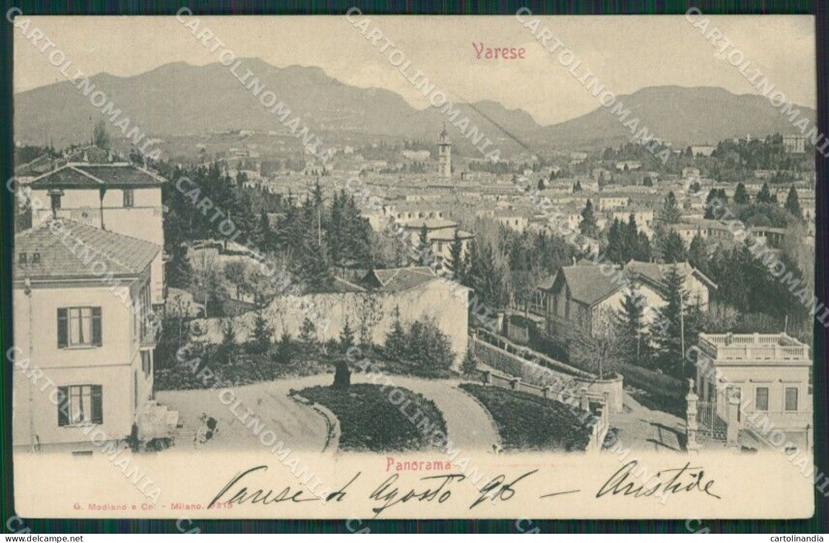 Varese Città TRACCE UMIDO Cartolina KV4434 - Varese