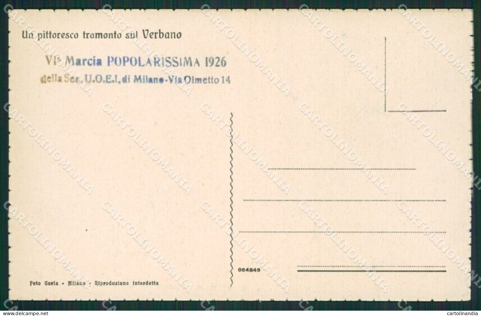 Verbania Intra Lago Maggiore Cartolina KV4746 - Verbania